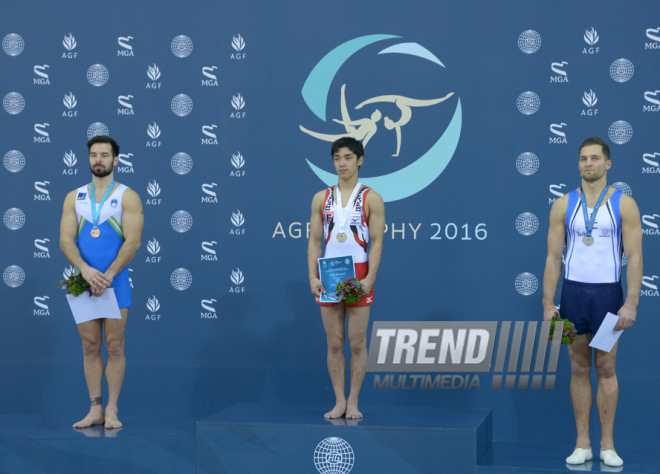 Bakıda idman gimnastikası üzrə Dünya Kubokunda ilk qaliblərin mükafatlandırma mərasimi keçirilib. Azərbaycan, 21 fevral, 2016